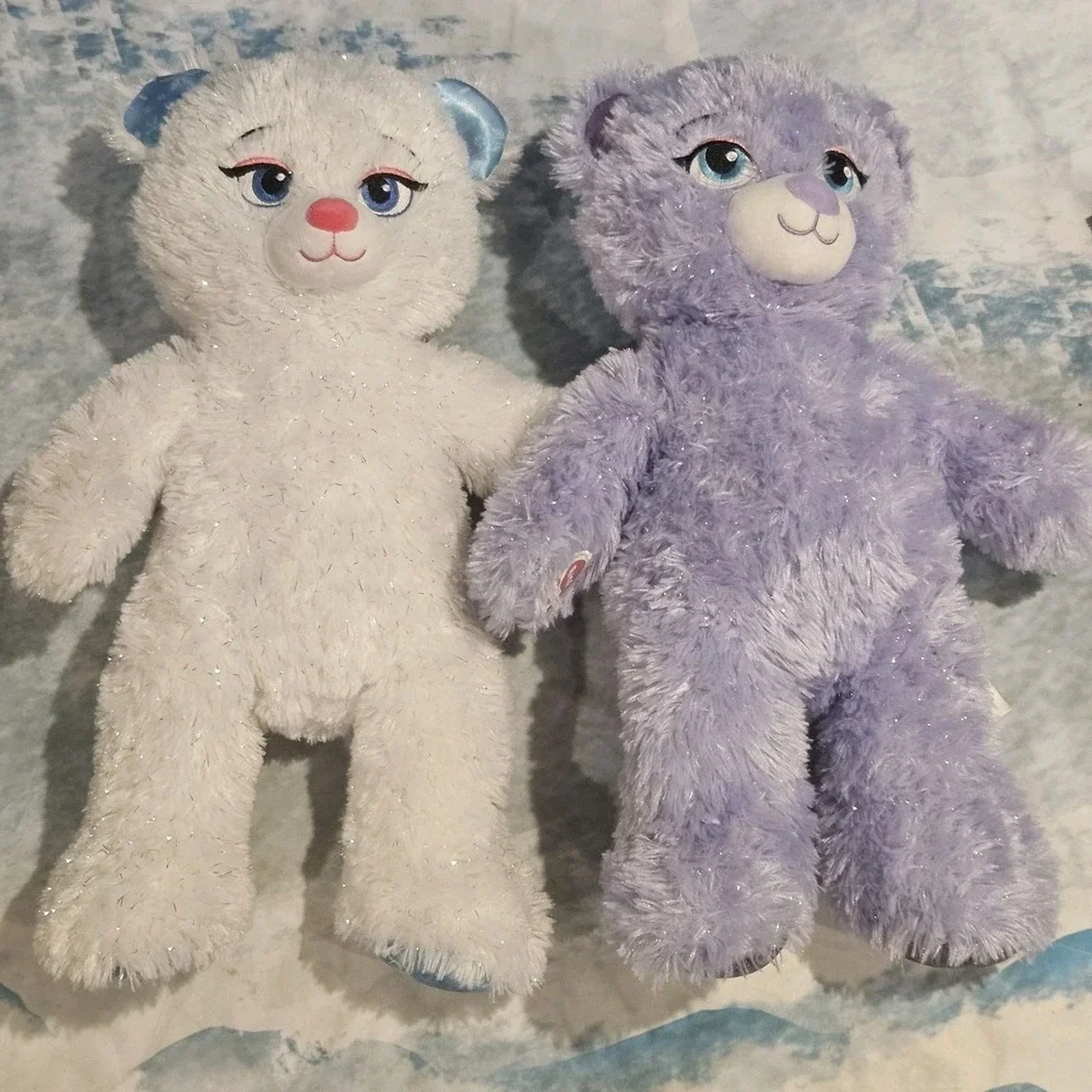 Build A Bear Disney‎ Frozen Anna Elsa Princess Bear Plush Bundle BAB